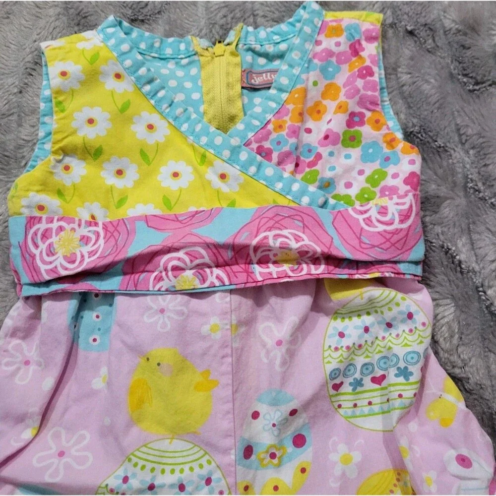 Jelly The Pug Baby Girls 6 Months One Piece Romper Jumpsuit Easter Spring Chicks